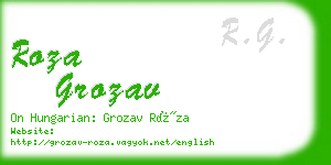 roza grozav business card